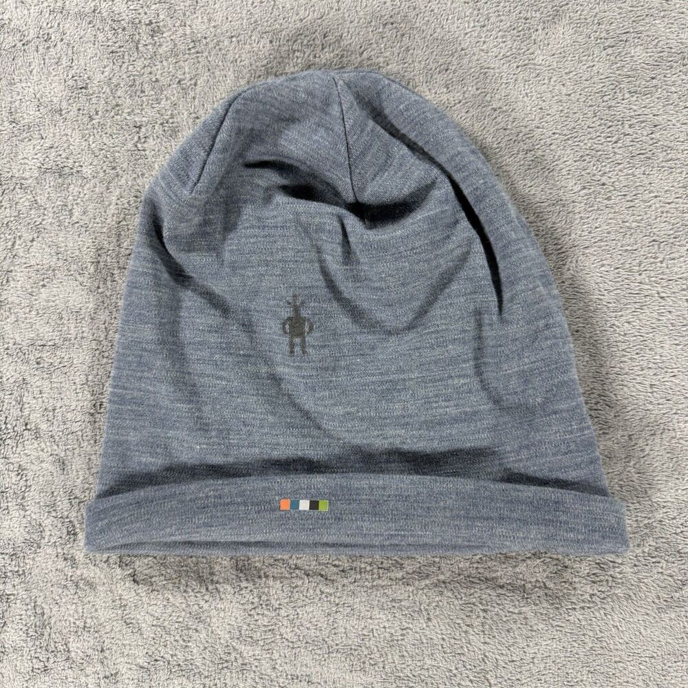 Smartwool Merino Sport 150 Beanie Gray Reversible Wool Blend EUC